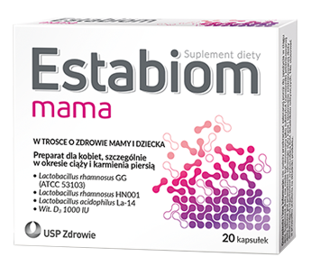 Opakowanie Estabiom Pregna - probiotyki dla kobiet w ciąży