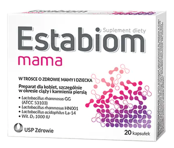 Opakowanie Estabiom Mama - probiotyki dla kobiet w ciąży